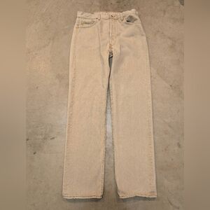 VTG 90s Levis Khaki 501 Jeans USA Made Mens 36x34 (34x33.5) Faded